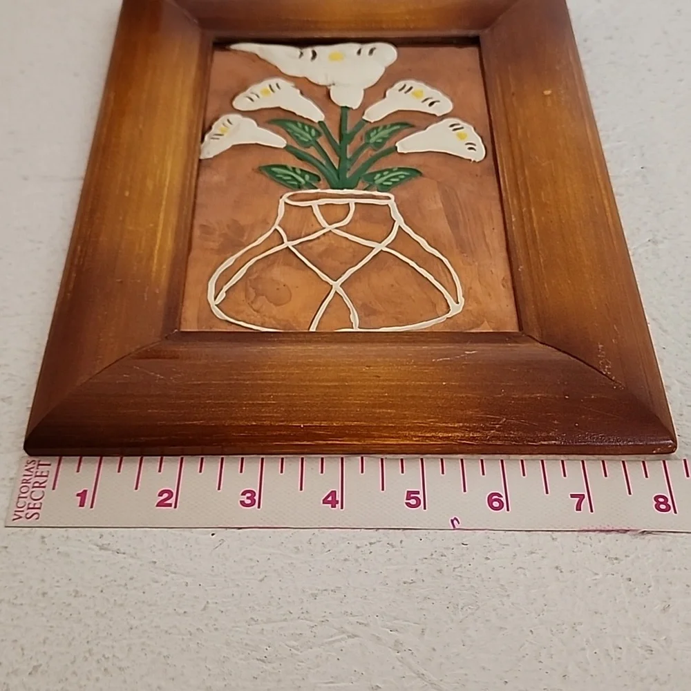 Vintage Copper Art Floral  Wall Art Set - Picture 6 of 7